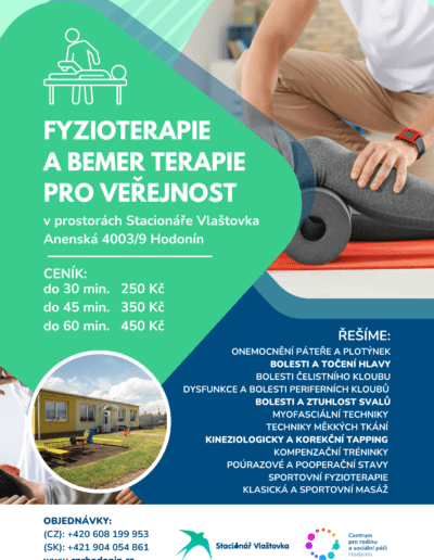 Leták fyzioterapie Eliška Dřevěná